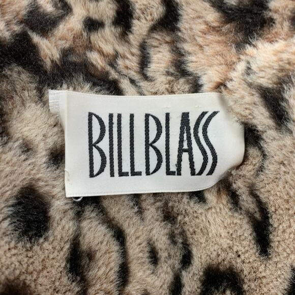 Vintage BILL BLASS Size One Size Grey Brown Animal Print Coat - Picture 4 of 4